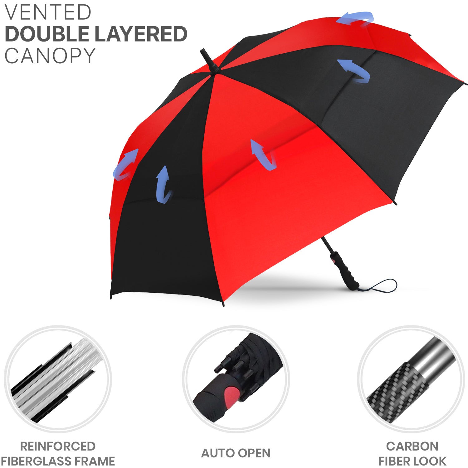 Red And Black Golf Umbrella