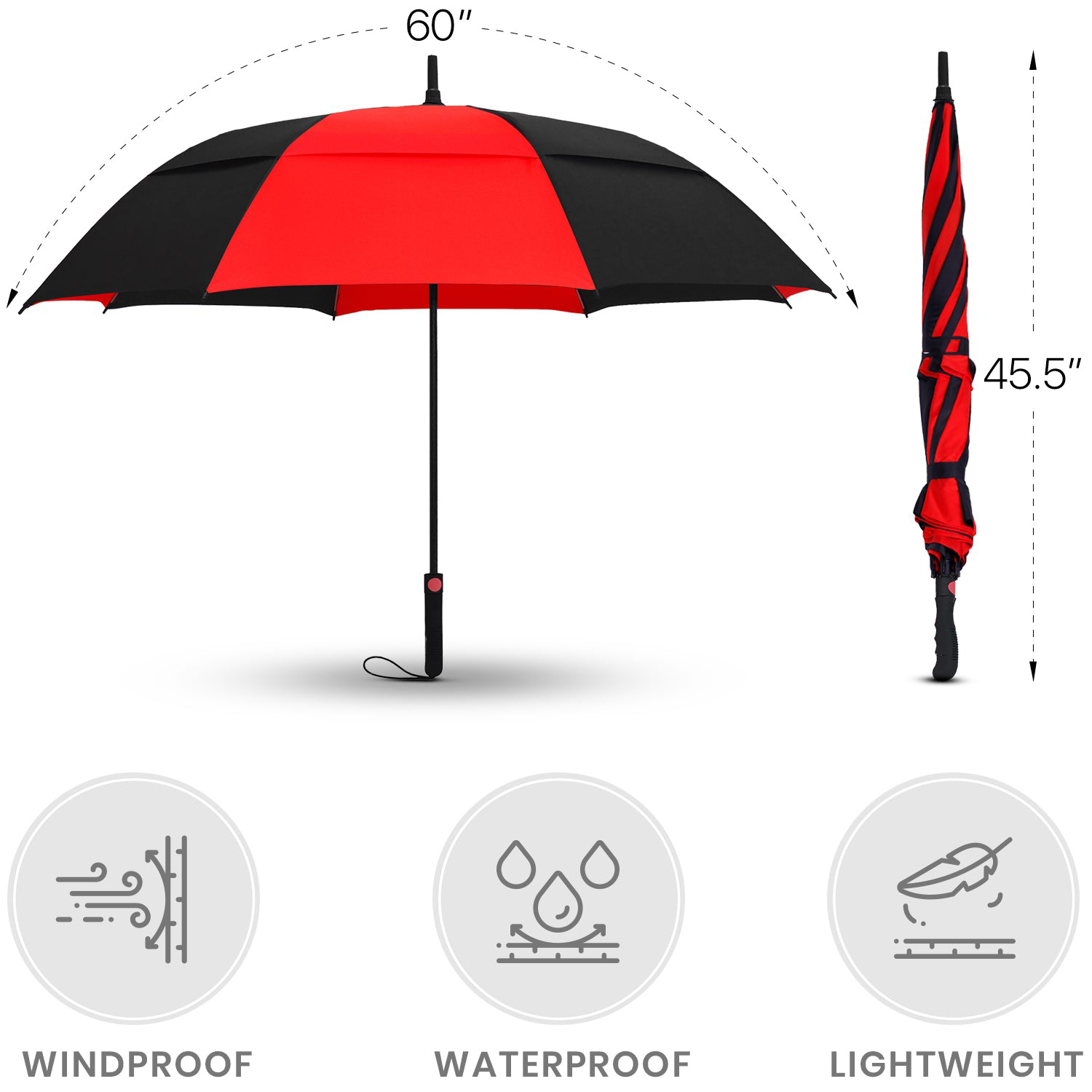 Red And Black Golf Umbrella